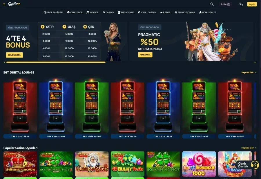 Gambleron ekran görüntüsü